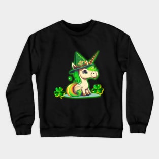 Cute and Funny St Patrick’s Day Unicorn Design Lepricorn Crewneck Sweatshirt